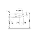 حوض 50سم فتحة يمين دي كود أبيض من ديورافيت - Image 3