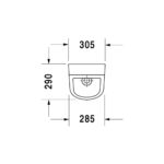 مبولة بالصرف تغذية خلفية دي كود أبيض من ديورافيت - Image 2