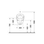 مبولة بالصرف تغذية خلفية جيم أبيض من ديورافيت - Image 3