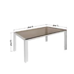 ترابيزة انتريه/مكتب مودرن 80x60سم استانلس ستيل اللون كروم من الفا - Image 2