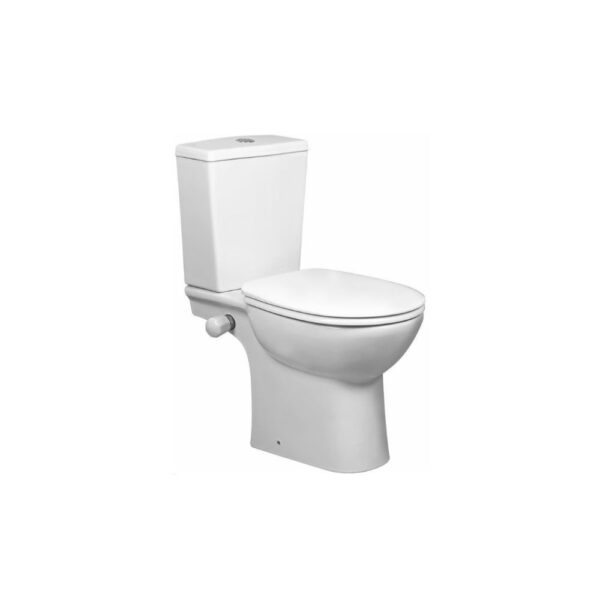 تواليت ديورافيت ايميليا أرضي أبيض بالدش و السديلي البلاستيك