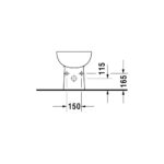 بيديه أرضي بدون دش دي كود أبيض من ديورافيت - Image 3