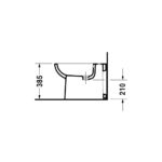 بيديه أرضي ملاصق للحائط بدون دش دي كود برجامون من ديورافيت - Image 4