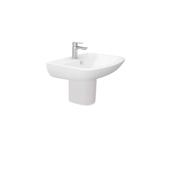 حوض 60سم ساني بيور ليبرا أبيض بالعامود المعلق