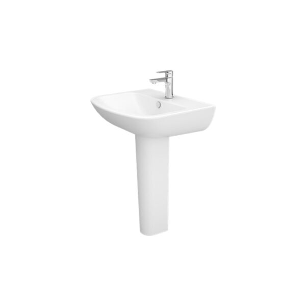 حوض ساني بيور 60سم ليبرا أبيض بالعامود الطويل