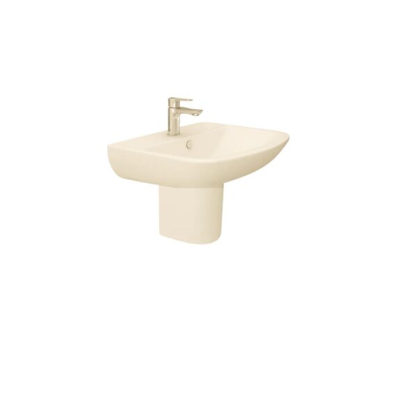 حوض 60سم ساني بيور ليبرا برجامون بالعامود المعلق