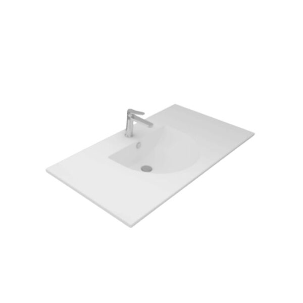 حوض موبيليا تايتن 105سم أبيض ساني بيور