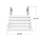 كرسي حمام شاور قابل للطي 40×44سم ستانلس ستيل من الفا - Image 4