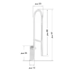 مسند مرحاض 80سم استانلس ستيل من الفا - Image 4