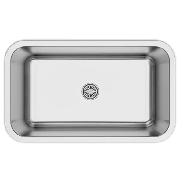 حوض مطبخ مقاس 76.5x45.7سم سُمك 1 مم ستانلس ستيل بالصرف من الاصيل