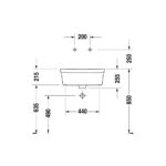 حوض مطبخ 60*45.5سم أبيض من ديورافيت - Image 3