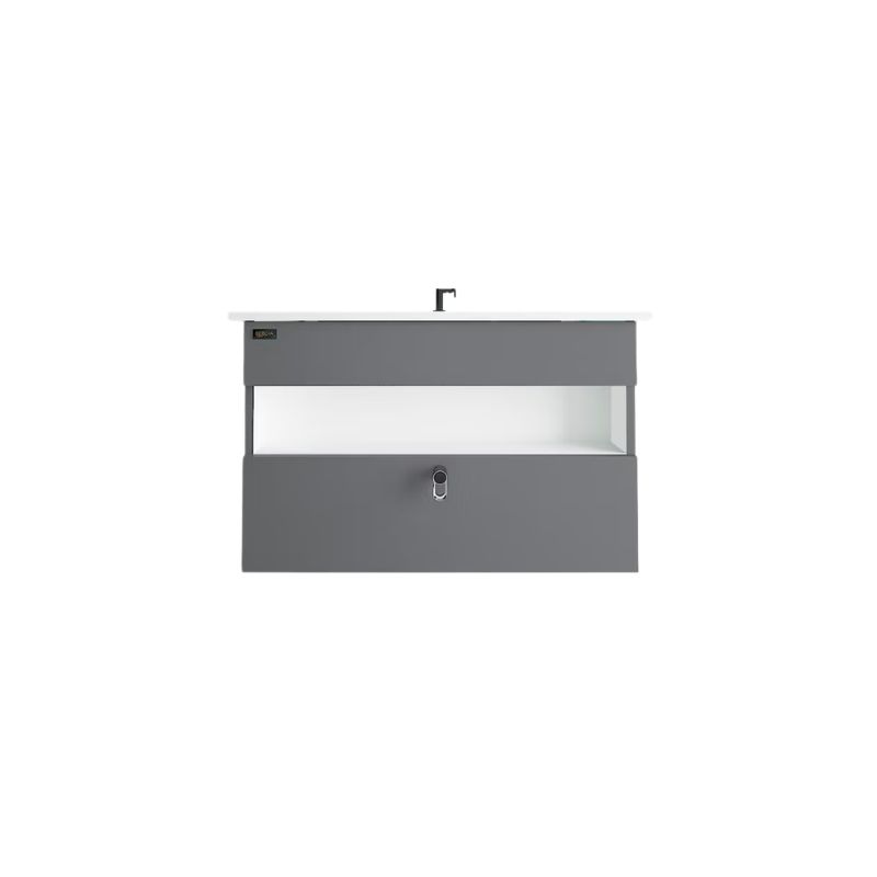 BE8002-Dark-Gray وحده حوض موبيليا بالحوض 80سم BE 8002 دارك جراي من بيرويا - Image 1