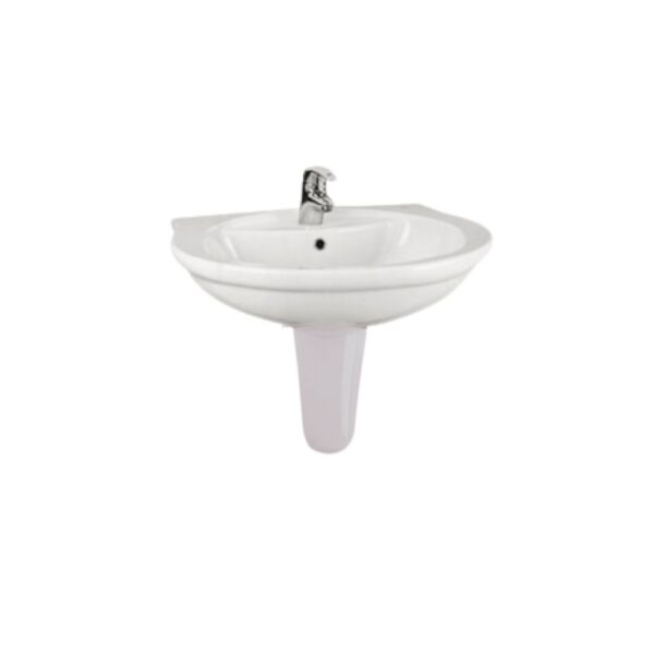 حوض 60سم بالعامود المعلق سان ريمو برجامون من ايديال ستاندر