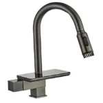 حوض مطبخ هاند ميد شامل خلاط سوستة شلال  51*77سم بالصرف استانلس ستيل من هانز كوري (Hans-X-NEO-77) - Image 2