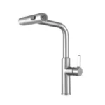 حوض مطبخ هاند ميد شامل الخلاط 51*77سم بالصرف استانلس ستيل من هانز كوري (Hans-X-SS-77) - Image 2