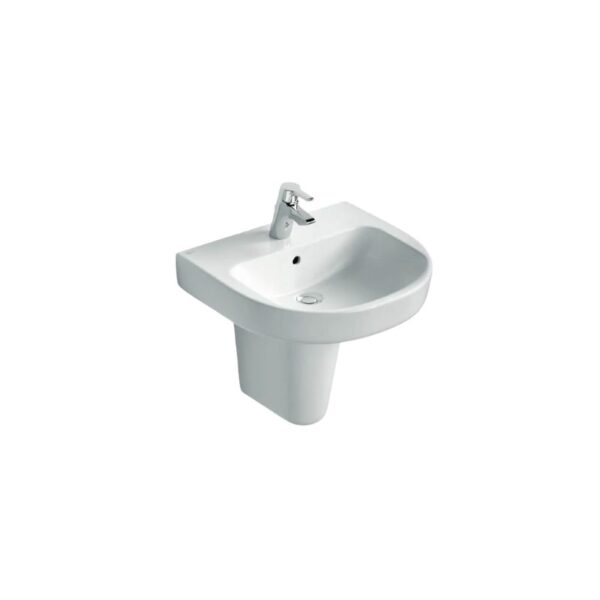 حوض 55سم بلايا بالعامود المعلق أبيض إيديال ستاندرد