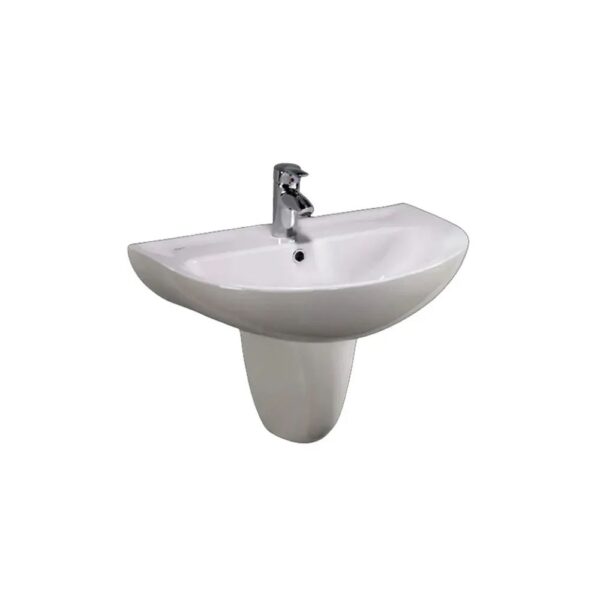 حوض 65سم بلان بالعامود المعلق أبيض