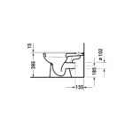 تواليت أرضي بالدش و السديلي سوفت كلوز دي كود أبيض من ديورافيت - Image 4