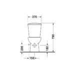 تواليت أرضي بالدش و السديلي سوفت كلوز اكو أبيض من ديورافيت - Image 3