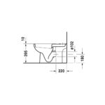 تواليت أرضي بالدش و السديلي سوفت كلوز اكو أبيض من ديورافيت - Image 4