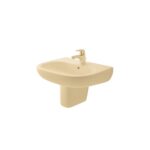 حوض 55سم ديورافيت دي كود برجامون بالعامود المعلق