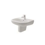 حوض 60سم ديورافيت دي كود أبيض بالعامود المعلق