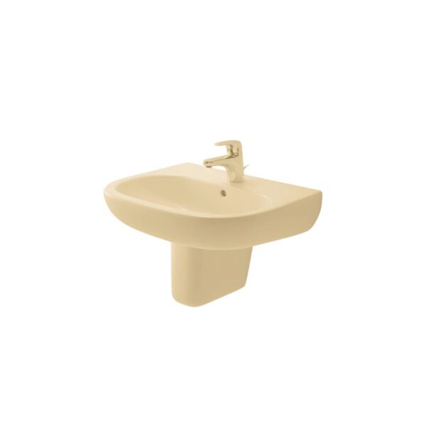 حوض ديورافيت 60سم دي كود برجامون بالعامود المعلق