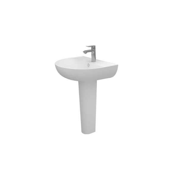 حوض 60سم ساني بيور عامود طويل أبيض