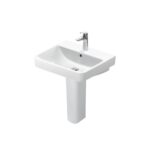 حوض ديورافيت 55سم نمبر وان بالعامود الطويل أبيض