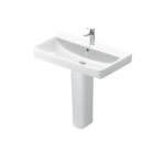 حوض ديورافيت 80سم نمبر وان بالعامود الطويل أبيض