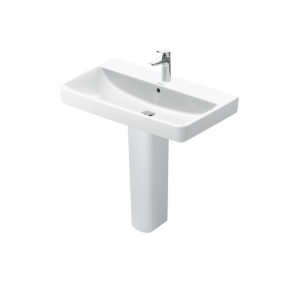 حوض ديورافيت 80سم نمبر وان بالعامود الطويل أبيض