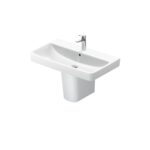 حوض ديورافيت 80سم نمبر وان بالعامود المعلق أبيض