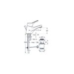 خلاط حوض قصير سيراميكس كروم من ايديال ستاندر - Image 2