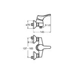 خلاط دش فقط سيراميكس كروم من ايديال ستاندر - Image 2