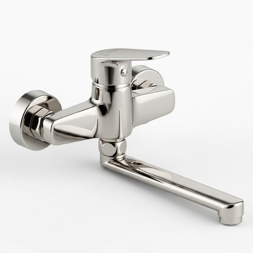 BIA-0147 خلاط مطبخ قنطرة سفلية متحركة بيانكو نيكل كروم من جواد - Image 1
