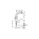 خلاط حوض وسط بالمقابض كينورا كروم من ايديال ستاندر - Image 2