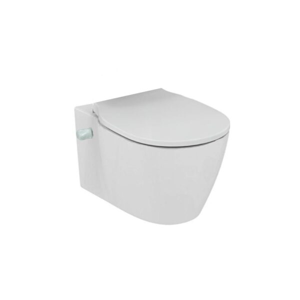 مرحاض معلق ايديال ستاندر كونكت أبيض بالدش و السديلي البلاستيك