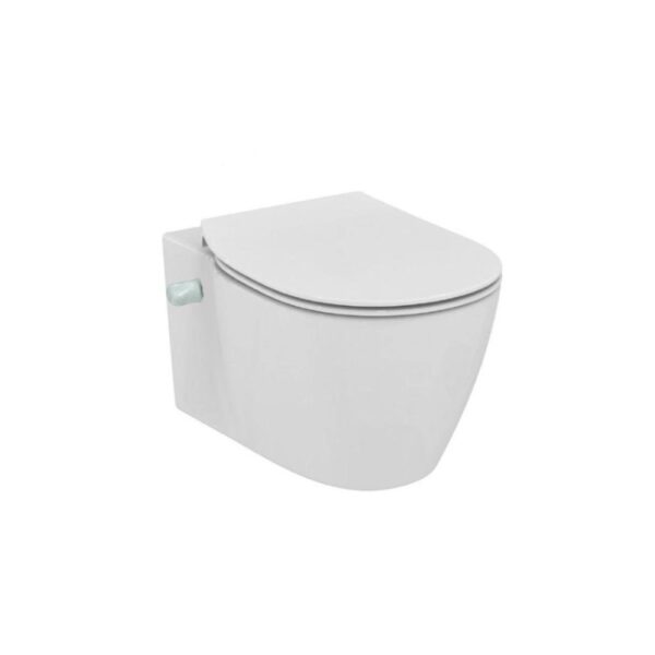 مرحاض ايديال ستاندر معلق كونكت أبيض بالدش و السديلي البلاستيك سليم سوفت كلوز