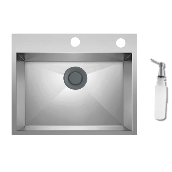 حوض مطبخ بيورتي هاندميد ستانلس ستيل