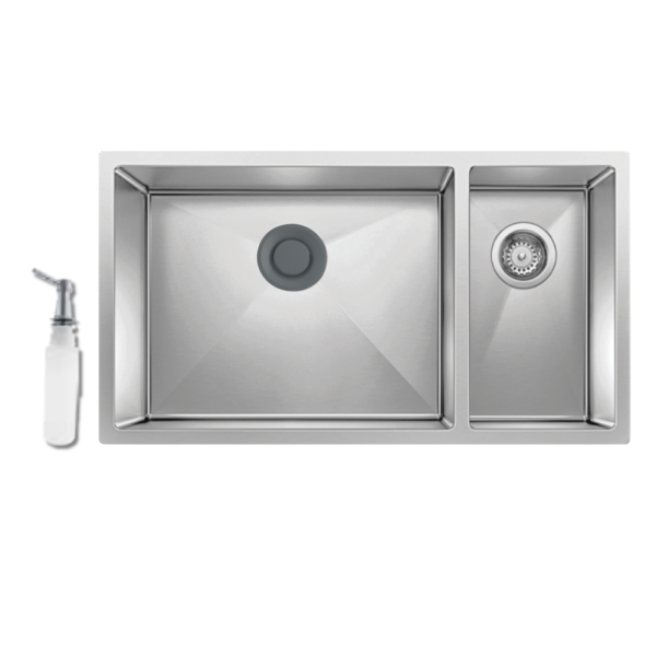 حوض مطبخ هاندميد دبل استانلس بيورتي