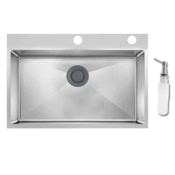 حوض مطبخ ستانلس ستيل بيورتي هاندميد 