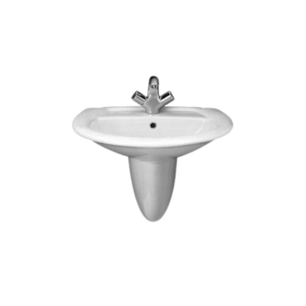 حوض 62سم ايديال ستاندر مانتا أبيض بالعامود المعلق