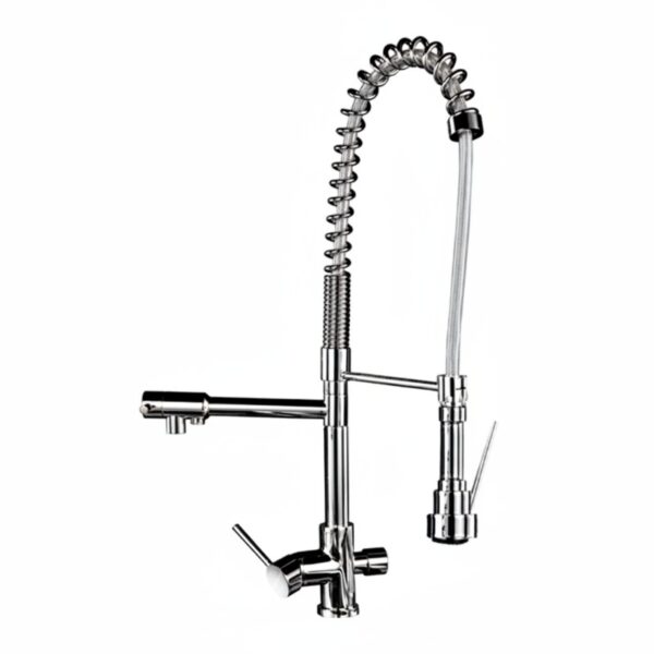 خلاط مطبخ أزاليا بخرطوم سوستة بمخرج للفلتر نيكل كروم من جواد