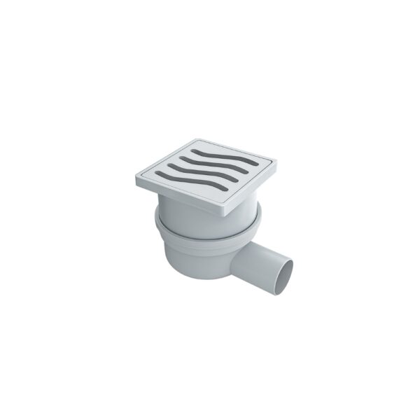 صفاية بغطاء أمواج مخرج جانبى 50 مم بغطاء 107 مم ابيض من كيسيل