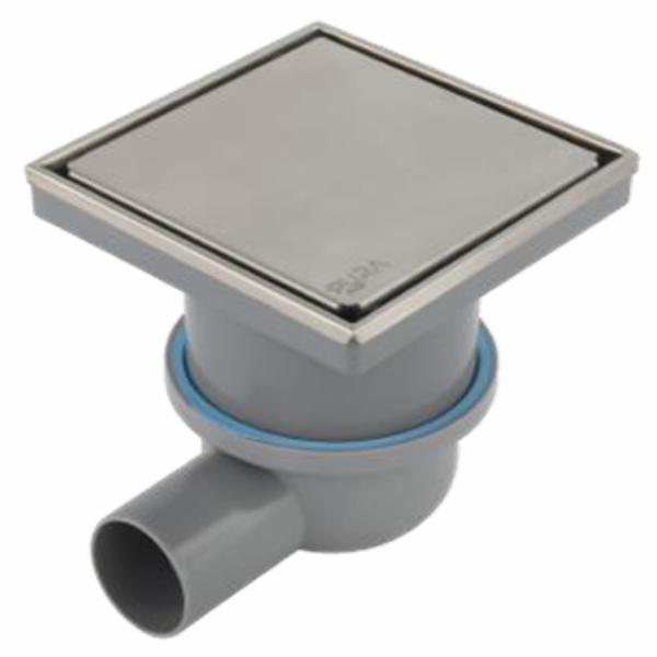 بيبه شاور بالوش قابلة للتبليط 10سم DL-61-10H تصريف جانبي 50مم كروم من بيورا