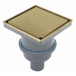 بيبه حمام بالوش قابلة للتبليط 15سم DL-61-15GV تصريف رأسي 50مم ذهبي مط من بيورا