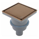 بيبه حمام بالوش قابلة للتبليط 15سم DL-61-15RGV تصريف رأسي 50مم روز جولد مط من بيورا