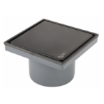 بيبه شاور بالوش قابلة للتبليط 10سم FD-61-10B بالعلاية تصريف رأسي 110مم جرافتي مط من بيورا