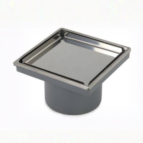 بيبه حمام بالوش قابلة للتبليط 20سم FD-61-20 بالعلاية تصريف رأسي 110مم كروم من بيورا