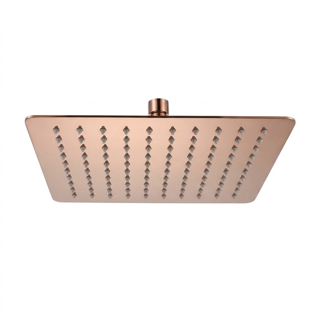 GX-00210PVR طاسة شاور مربعة 20*20سم اكسورا روز جولد لامع من جواد - Image 1
